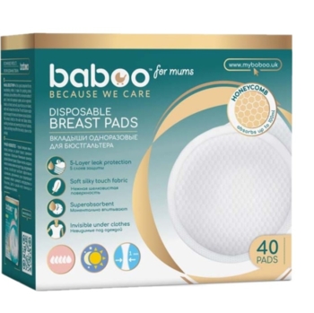 Прокладки для груди Baboo, одноразовые, 40 шт. - Pampik