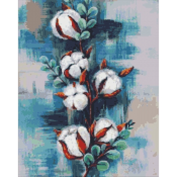 Набір з алмазною мозаїкою Ідейка Бавовна, 50х40 см (AMO7433) - Pampik