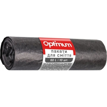 Пакеты для мусора PRO Service Optimum, 60 л, 10 шт., черный - Pampik