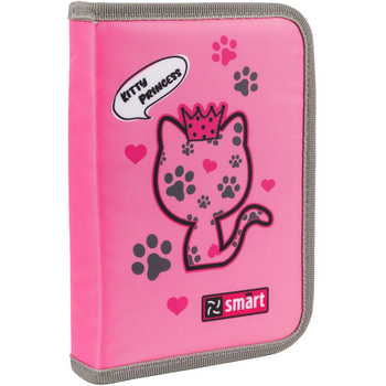 Пенал жесткий Smart HP-02 Meow, 13х21х3 см, розовый (533276) - Pampik