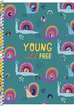 Тетрадь для записей Student А5, в клеточку, спираль, 80 л., Улитки (A5-SC-080-6081K) - Pampik