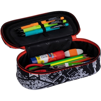 Пенал на блискавці CoolPack Campus Grey Ball, з органайзером для ручок, 23х9х5 см (F062710) - Pampik - 2