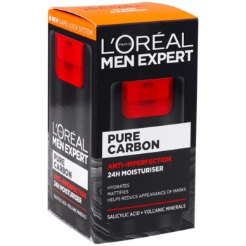 Крем для лица L'Oreal Paris Men Expert Pure Power Anti-Imperfection Moisturiser Увлажняющий 50 мл - Pampik