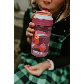 Пляшка для води дитяча Kambukka Lagoon Kids Toekan Love, 400 мл, рожева (11-04046) - Pampik - 8