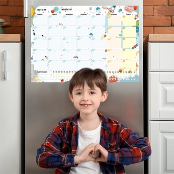 Планер настінний Kite Space на місяць сухостираємий А3 (K22-470-1) - Pampik - 5