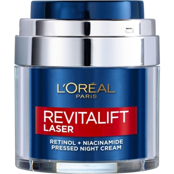 Нічний крем L'Oreal Paris Revitalift Lazer проти зморщок та для покращення тону шкіри обличчя, з ретинолом та нікотинамідом, 50 мл - Pampik