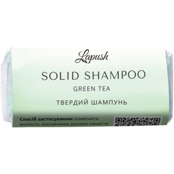 Твердый шампунь Lapush Green Tea, мини, 15 г - Pampik