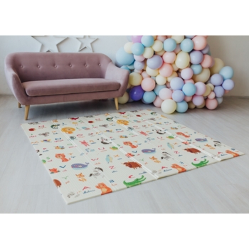 Детский двухсторонний складной коврик Poppet Тигренок в лесу и Мир животных, 180х150x1 см (PP020-150) - Pampik - 9