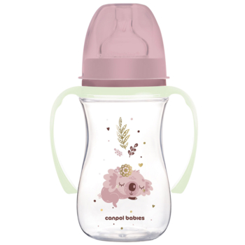 Пляшечка для годування Canpol babies Easystart Sleepy Koala, антиколікова, 240 мл, рожевий (35/237_pin) - Pampik