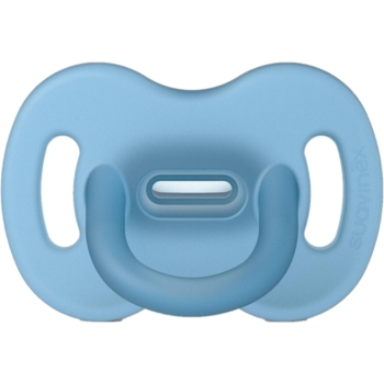 Пустушка силіконова Suavinex, фізіологічна, 6-18 міс., блакитна (307274) - Pampik