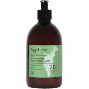 Жидкое алеппское мыло Najel Aleppo Liquid Soap Cactus 20% масла кактусовых зерен 500 мл - Pampik
