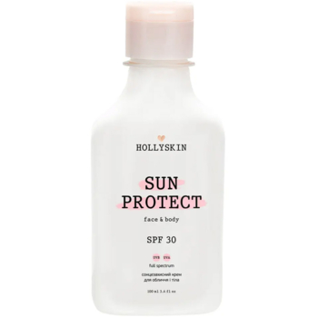 Сонцезахисний крем для обличчя і тіла Hollyskin Sun Protect SPF 30, 100 мл - Pampik