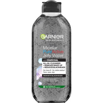 Гель-вода з вугіллям Garnier Pure Active для очищення шкіри обличчя, схильної до появи чорних цяток 400 мл - Pampik