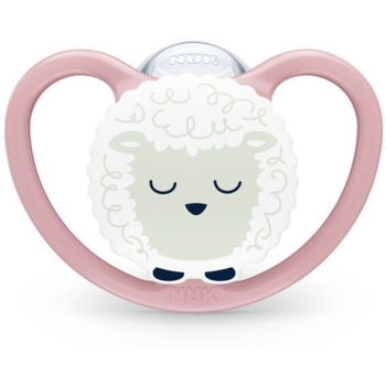 Пустышка ортодонтическая Nuk Space Night 0-6 мес., Овца/Звездное небо, 2 шт. (3952639) - Pampik - 4