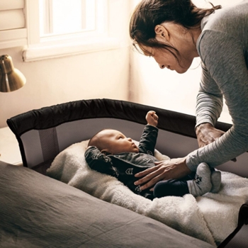 Дитяче ліжечко-гойдалка BabyGO 2 в 1 Vivaldi, чорно-золоте (4654) - Pampik - 5