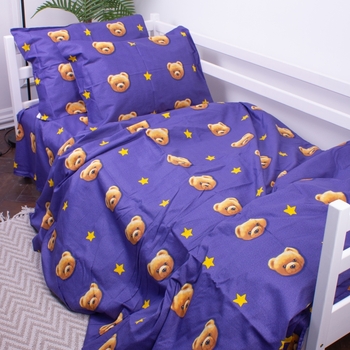 Пододеяльник на молнии MirSon Kids Time 22-1245 Berry, сатин, 210х143 см, фиолетовый с желтым - Pampik - 2