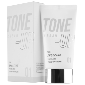 Основа для макияжа с эффектом выравнивания тона Tony Moly The Shocking Fadeless Tone Up Cream тон 01 (Milky) 50 мл - Pampik