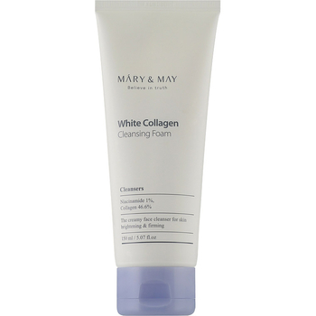 Пінка для вмивання з колагеном та ніацинамідом Mary & May White Collagen Cleansing Foam, 150 мл - Pampik