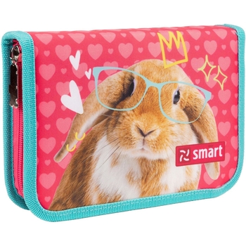 Пенал жесткий Smart HP-03 Cute lovely, 13х21х3 см, розовый (533279) - Pampik