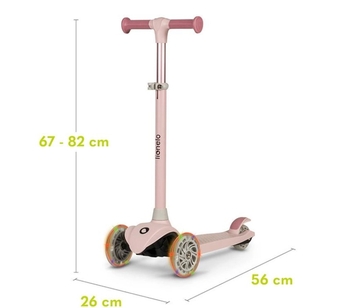 Дитячий самокат Lionelo Jessy Pink/Rose, рожевий - Pampik - 5