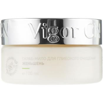 Скраб-мило для глибокого очищення Vigor CN Женьшень 100 мл - Pampik