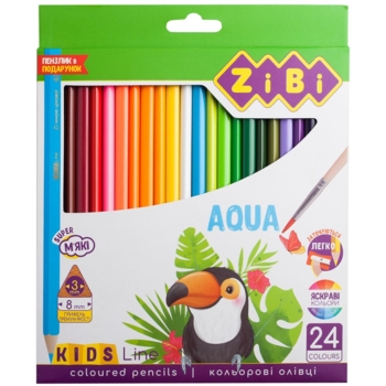 Карандаши цветные ZiBi Kids Line Акварель 24 шт. (ZB.2476) - Pampik