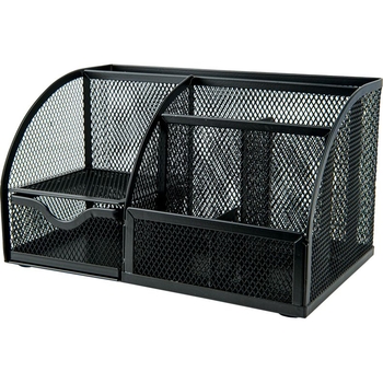 Підставка-органайзер для канцелярських приладів Axent 6 відділень 22x14x13 см чорна (2125-01-A) - Pampik