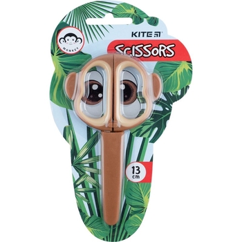 Ножиці дитячі Kite Monkey в футлярі 13 см (K21-017-03) - Pampik