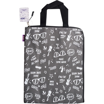 Папка школьная ZiBi Школа вертикальная с ручками А4 серая (ZB.705527-09) - Pampik