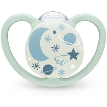 Пустышка ортодонтическая Nuk Space Night 0-6 мес., Овца/Звездное небо, 2 шт. (3952639) - Pampik - 3