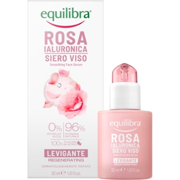 Сыворотка для лица Equilibra Rose Smoothing Face Serum увлажняющая с розой 30 мл - Pampik
