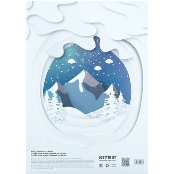 Картон белый Kite односторонний A4 10 листов (K21-1254) - Pampik - 6