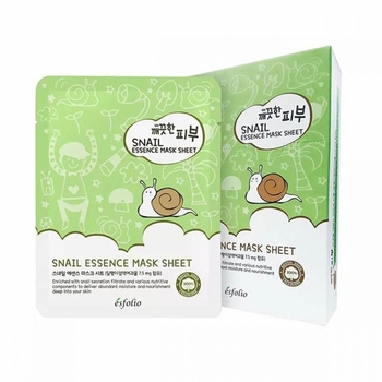 Тканинна маска для обличчя Esfolio Pure Skin, з екстрактом слизу равлика, 25 мл - Pampik