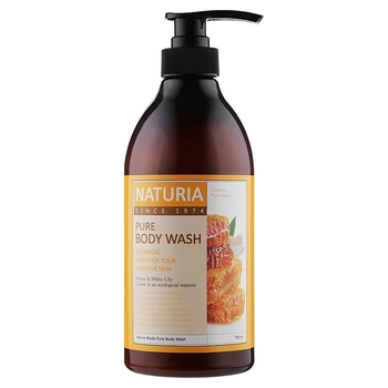 Гель для душу Naturia Pure Body Wash Honey & White Lily Мед та лілія, 750 мл - Pampik