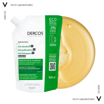 Дерматологический шампунь Vichy Dercos Anti-Pelliculaire Anti-Dandruff Против перхоти для нормальных, жирных волос, 500 мл - Pampik - 2