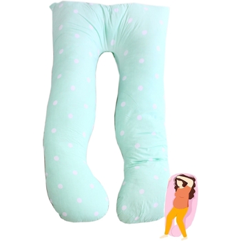 Подушка для вагітних і відпочинку LightHouse Baby Maxi, 30х80х140 см, м'ятна (602152) - Pampik - 3