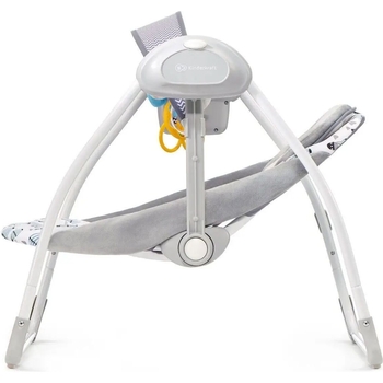 Крісло-гойдалка Kinderkraft Flo Mint сіре з блакитним (00-00158385) - Pampik - 5