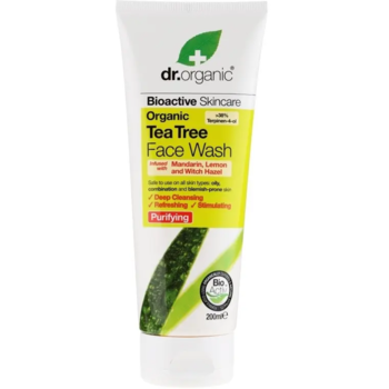 Гель очищаючий для обличчя з екстрактом чайного дерева Dr. Organic Tea Tree Face Wash 200 мл - Pampik