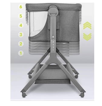 Дитяче ліжечко Lionelo Leonie Plus 3 в 1 Grey Stone, сірий - Pampik - 15