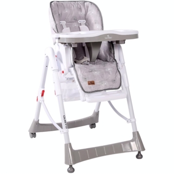 Стульчик для кормления Lorelli Gusto, бело-серый (24415) - Pampik