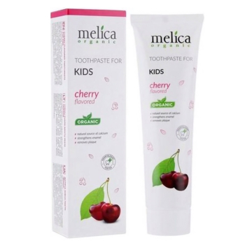 Дитяча зубна паста Melica Organic зі смаком вишні, 100 мл - Pampik