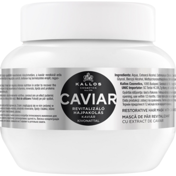 Маска для волос Kallos Cosmetics Caviar тонизирующая с экстрактом черной икры, 275 мл - Pampik