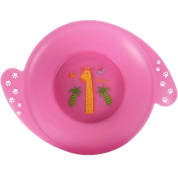 Мисочка с ручками Baboo Safari, от 6 мес., розовая (9-030) - Pampik