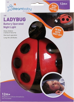 Нічний світильник DreamBaby Ladybug, червоний з чорним (F689) - Pampik - 3