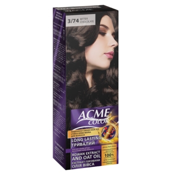 Крем-краска для волос Acme Color EXP оттенок 3/74 горький шоколад, 115 мл - Pampik