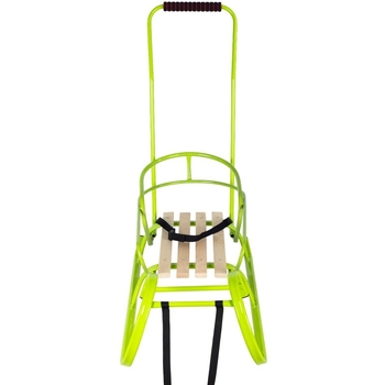 Санки Vitan Снігур зі спинкою лаймові (7369) - Pampik - 3