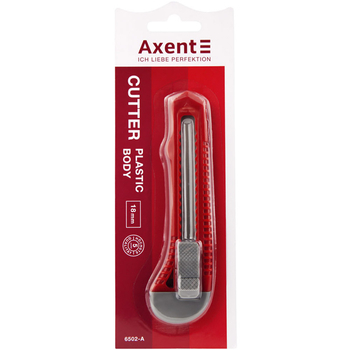 Ніж канцелярський Axent з механічним фіксатором червоний (6502-A) - Pampik