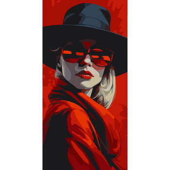 Картина за номерами ArtCraft Стильна леді 40x80 см (10020-AC) - Pampik