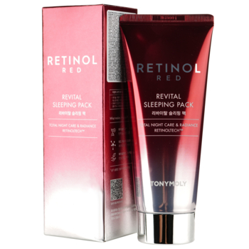 Маска-пленка ночная для лица Tony Moly Red Retinol Revital Sleeping pack с ретинолом, 50 мл - Pampik