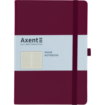 Книга записная Axent Partner Prime, A5, в клеточку, 96 листов, винная (8305-46-A) - Pampik